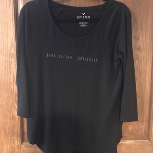 “Send coffee... seriously” American Eagle tee